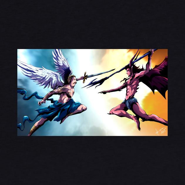 Angel Dandy versus Devil Dandy by Tattooeddandyyy70